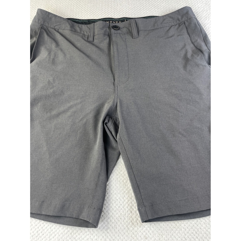 7 Diamonds Momentum Performance Shorts Mens 36 Grey Heather STS-1121 Stretch